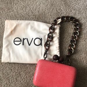 Erva Box Clutch - Coral